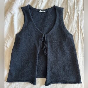Abercrombie & Fitch Tie Front Textured Vest